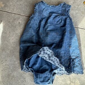 Gap × DÔEN Baby Eyelet Denim Dress